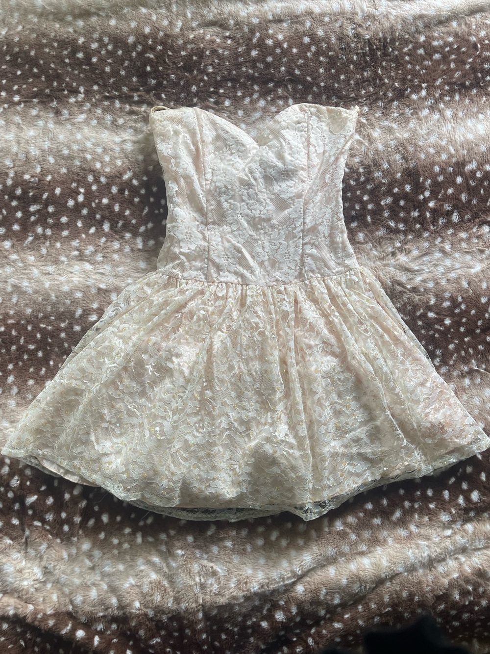 Vintage GUNNE SAX strapless mini dress